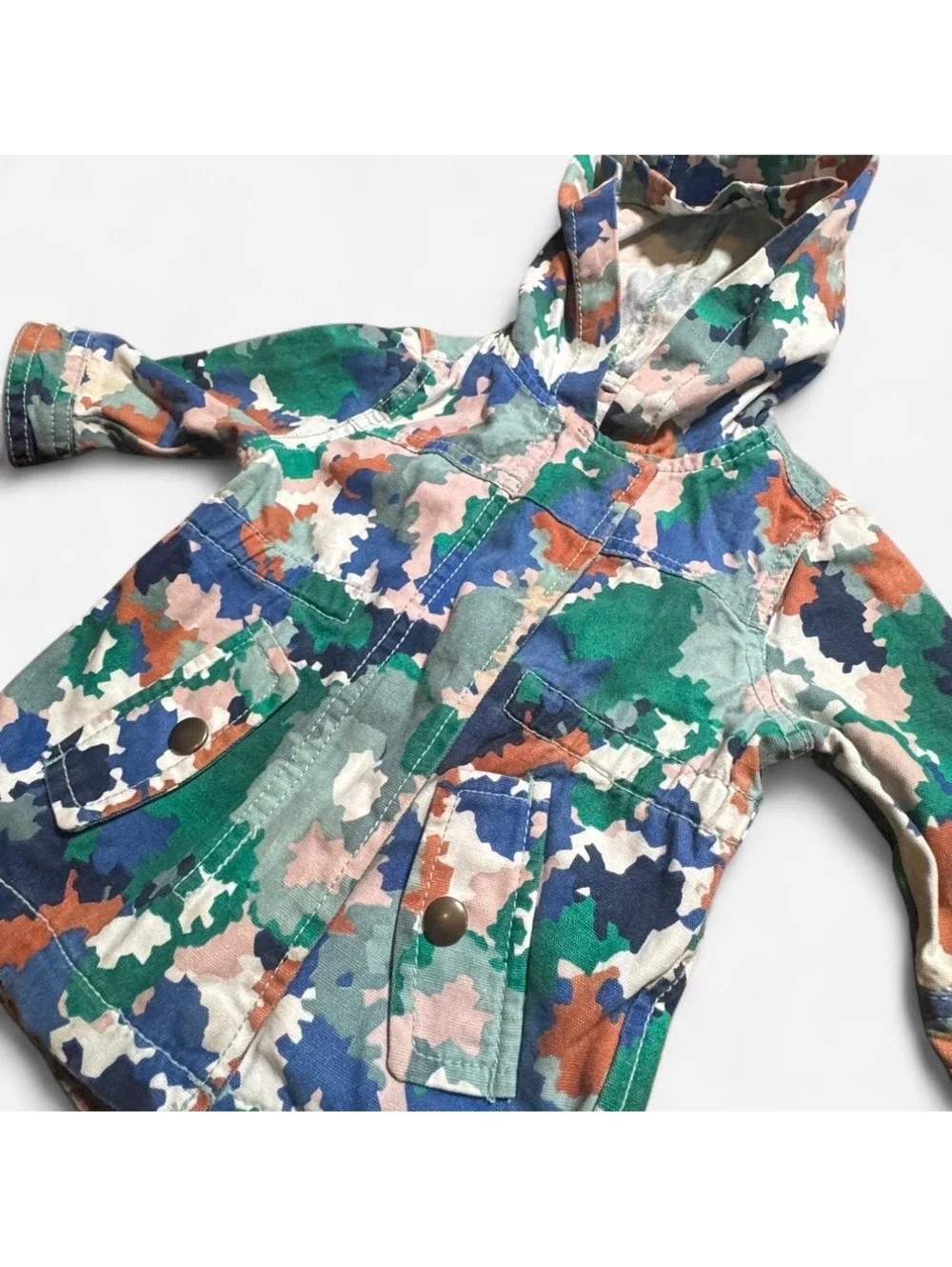 Gymboree watercolor camo hooded utility jacket 2015